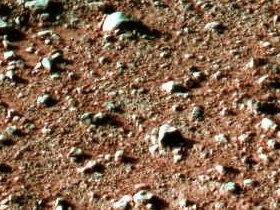 Marsboden gesehen von der Marssonde Phoenix