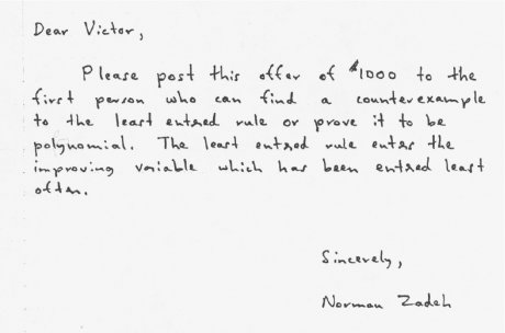 Zadeh's Brief an Klee, (c) Günter M. Ziegler