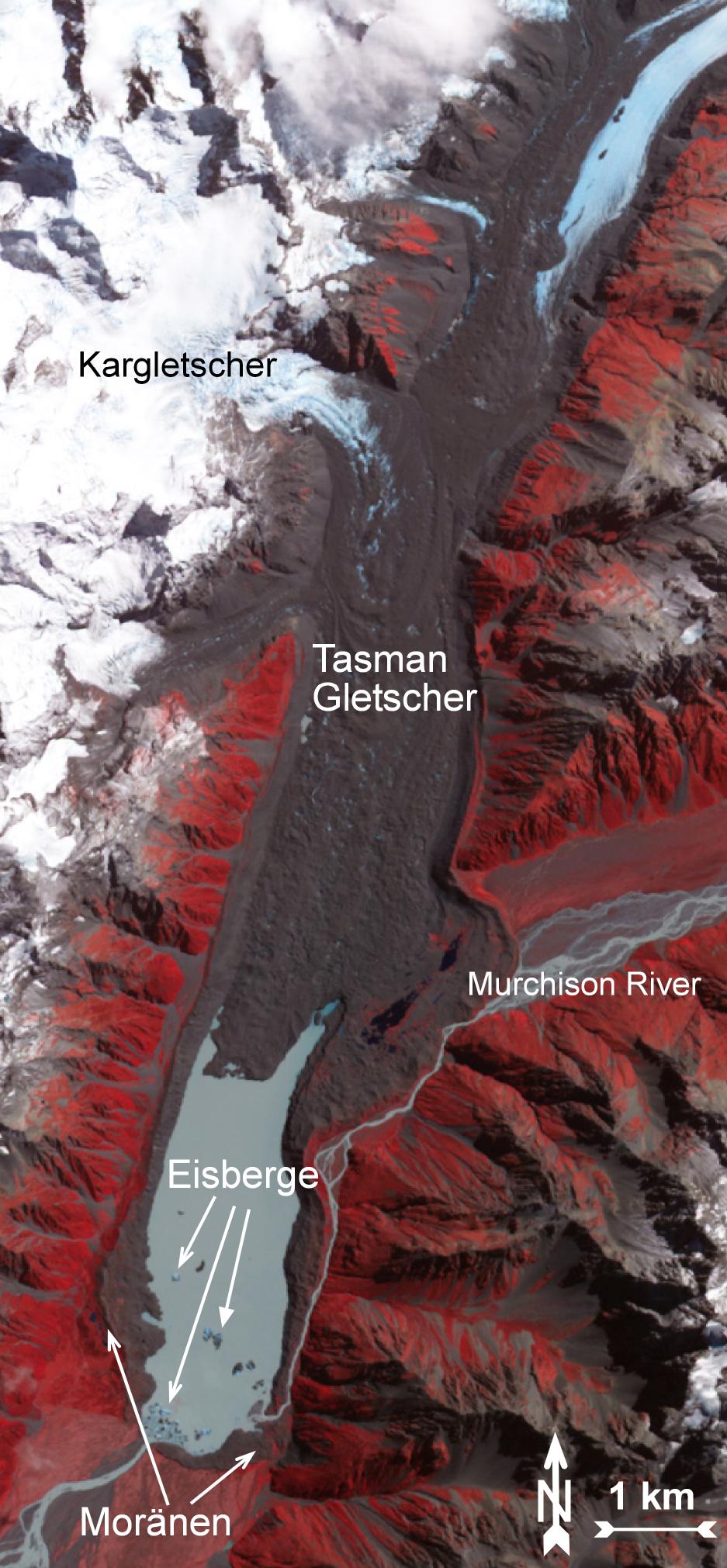 Der Tasman Gletscher