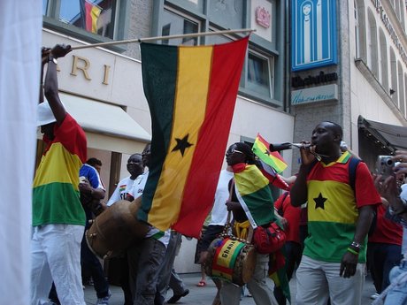 Fußballfans vopn Ghana